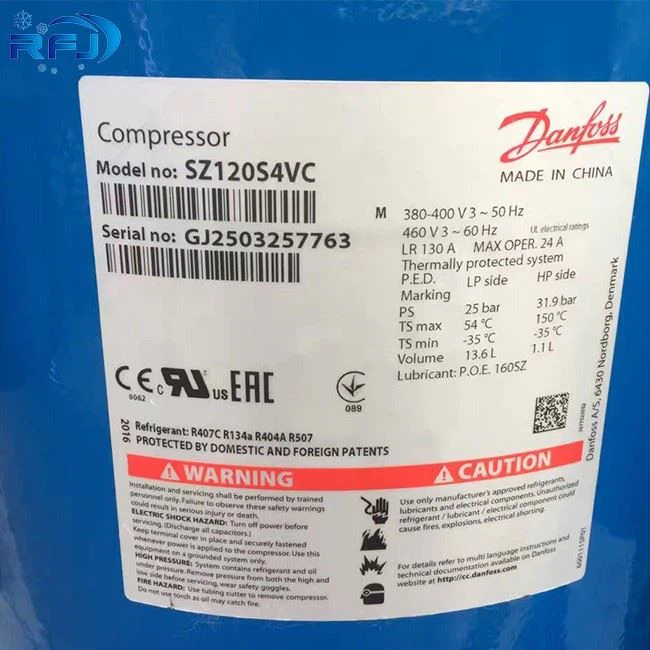 SZ120S4VC Danfoss hermetic scroll compressor